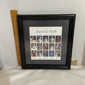Vintage 1996 US Stamps Classic American Dolls Commemorative Matted‎ & Framed